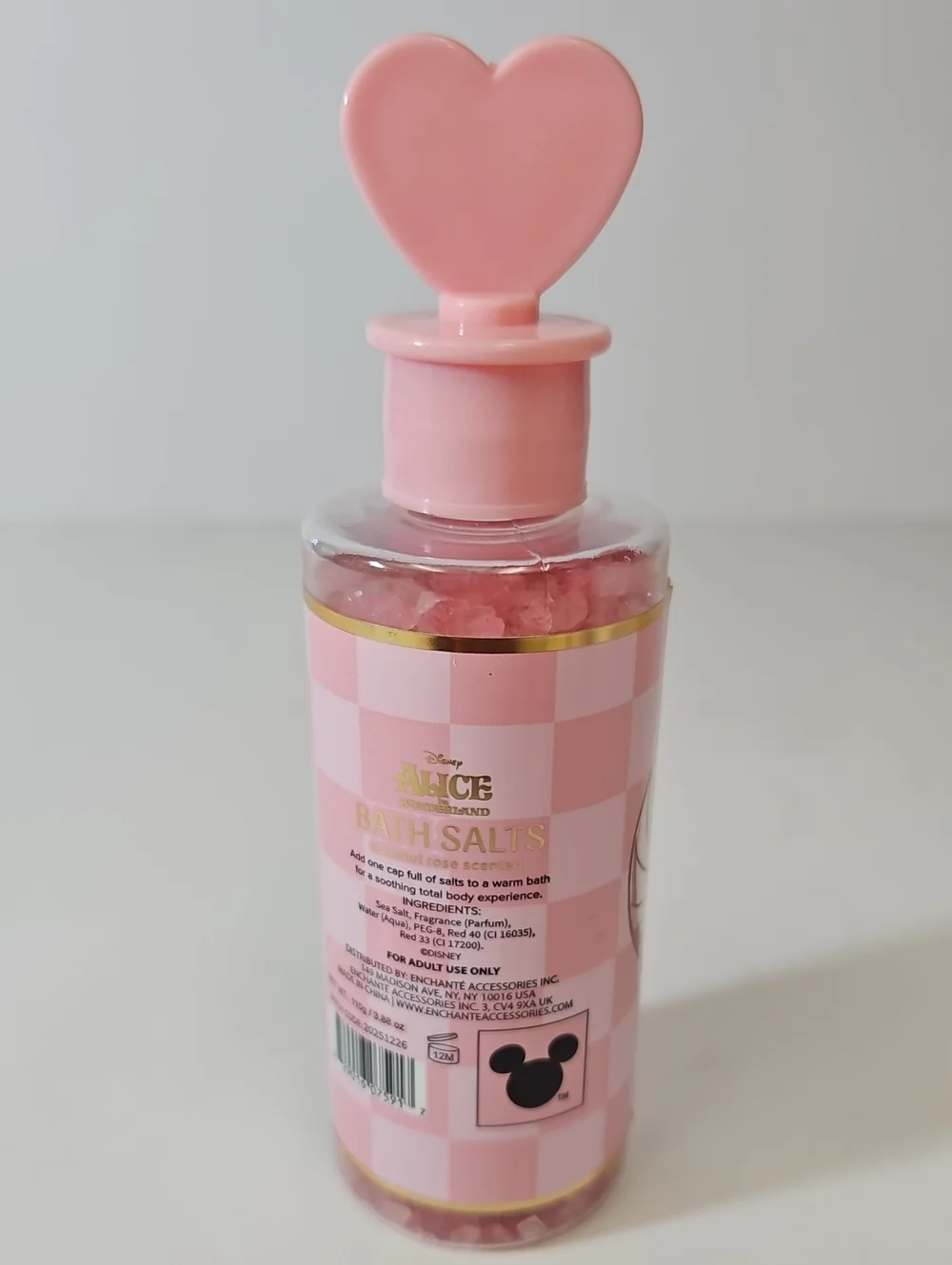 Disney ALICE IN WONDERLAND COCONUT ROSE SCENTED BATH SALTS & BOMB GIFT SET 3-PCS